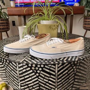 Vans Men's Beige Canvas Sneakers